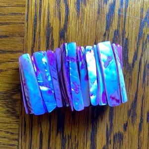Natural Purple Pink Shell Bracelet